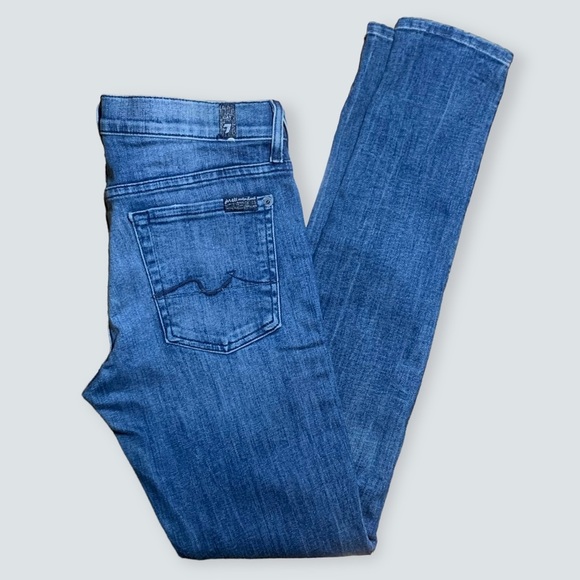 7 For All Mankind Denim - 7 For All Mankind Women's Gwenevere Ankle Skinny Mid Rise Jean USA Size 28 EUC